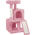 thumbnail image 1 of Alden Design 36" Cat Tree with Condos and Scratching Post Tower, Pink, 1 of 8