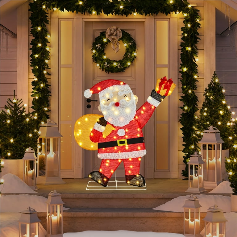 Alden Design 3Ft Pre Lit Christmas Santa Claus with LED