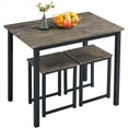 thumbnail image 1 of Alden Design 3pcs Industrial Dining Set, Drift Brown, 1 of 6