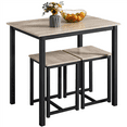 thumbnail image 1 of Alden Design 3-Pieces Industrial Dining Set Indoor, Rustic Gray, 1 of 8