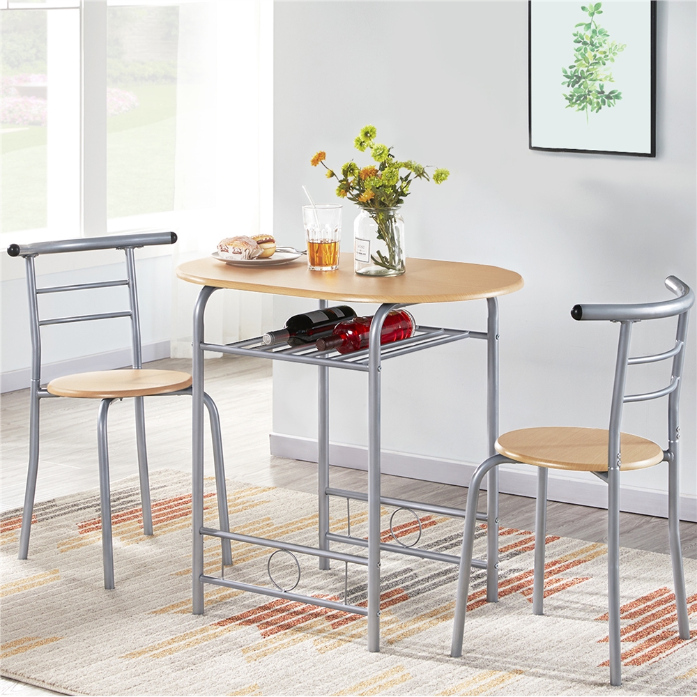 Alden Design 3pcs Modern Dining Set with Round Table and 2 Chairs, Multiple Colors - image 1 of 8