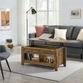 thumbnail image 1 of Alden Design 41" Lift Top Coffee Table with 2 Storage Compartments, Rustic Brown, 1 of 12
