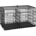 thumbnail image 1 of Alden Design 42″ Dog Crate with 2 Doors and Pull-out Tray for Large Dog, Black, 1 of 8
