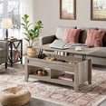 thumbnail image 1 of Alden Design 47.5" Lift Top Coffee Table with 2 Storage Compartments for Livingroom, Rustic Gray, 1 of 11
