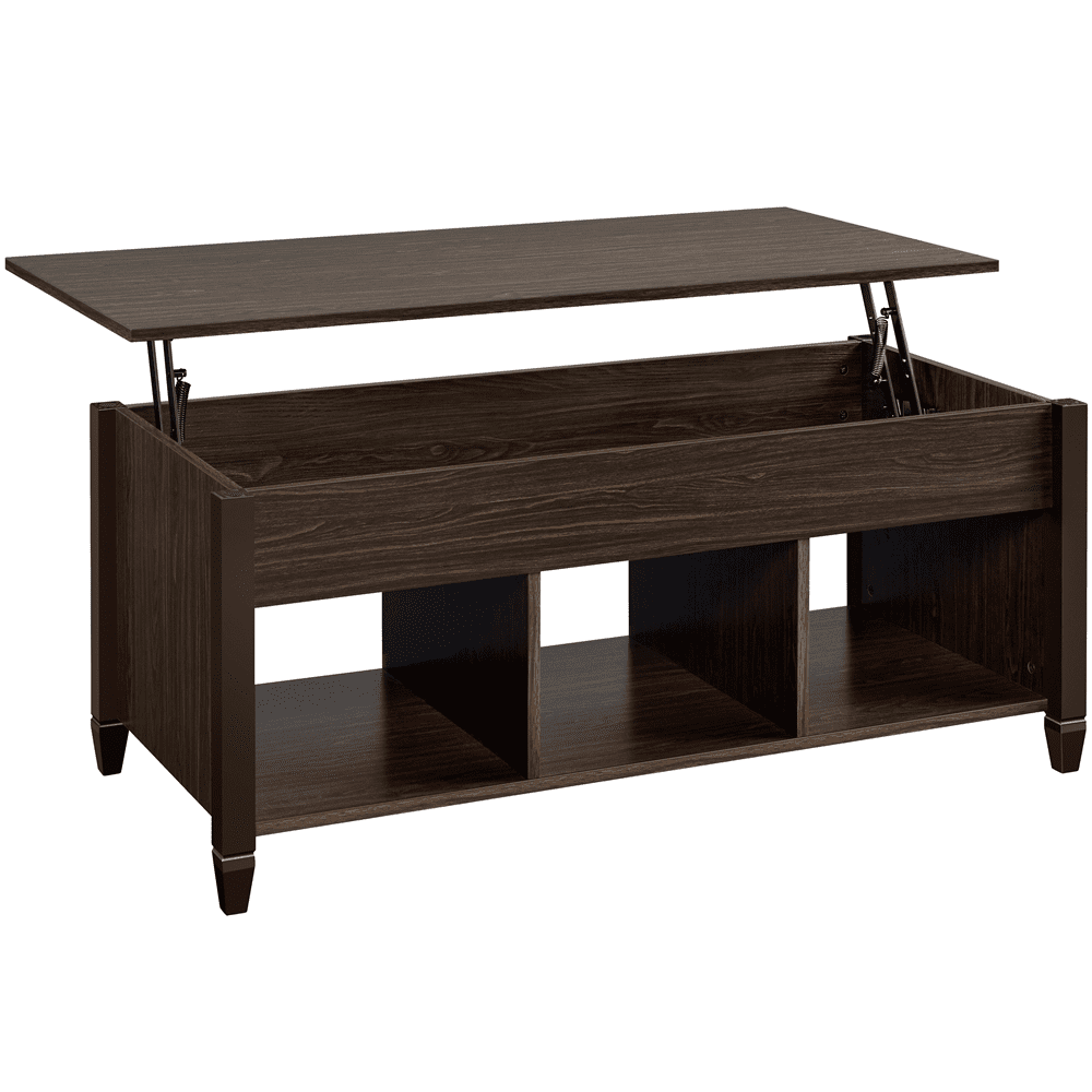 Alden Design 47.5" Lift Top Coffee Table with 3 Storage Compartments