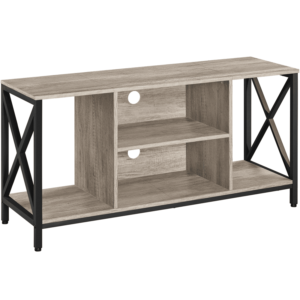 Alden Design 47inch Industrial Wooden TV Stand with Storage for Living Room, Gray
