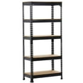 thumbnail image 1 of Alden Design 5-Tier Boltless & Adjustable Steel Storage Shelf Unit, Black, 1 of 7