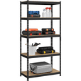 thumbnail image 1 of Alden Design 5-Shelf Boltless & Adjustable Steel Storage Shelf Unit, Black, Holds up to 705 lb Per Shelf, 1 of 10