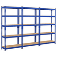 thumbnail image 1 of Alden Design 5-Shelf Boltless & Adjustable Steel Storage Shelf Unit, Blue, Holds up to 330 lb Per Shelf, 3 Pack, 1 of 7