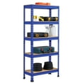 thumbnail image 1 of Alden Design 5-Shelf Boltless & Adjustable Steel Storage Shelf Unit, Blue, Holds up to 330 lb per Shelf, 1 of 4