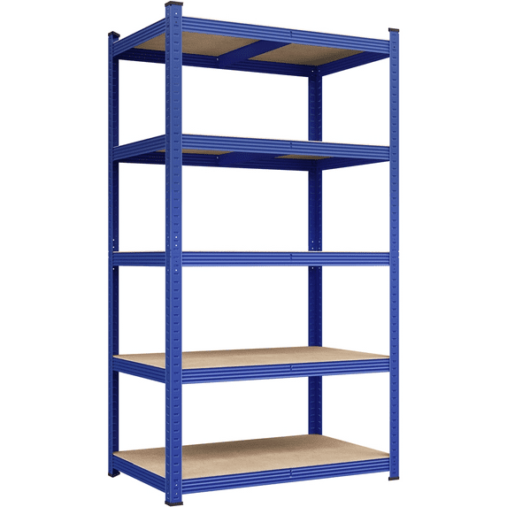 Alden Design 5-Tier Metal Boltless & Adjustable Storage Rack, Blue