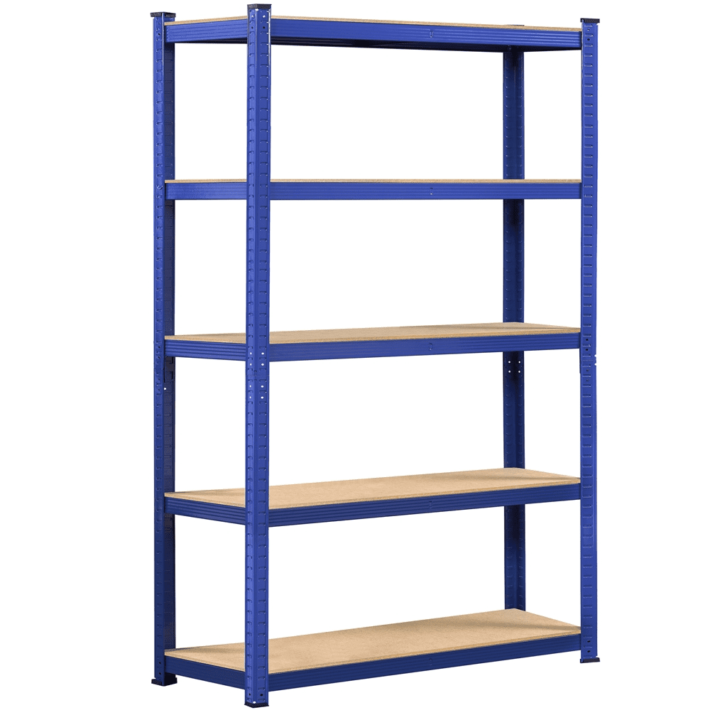 Alden Design 5-Shelf Boltless & Adjustable Steel Storage Shelf Unit, Blue