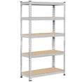 thumbnail image 1 of Alden Design 5-Shelf Boltless & Adjustable Steel Storage Shelf Unit, Silver, Holds up to 330 lb Per Shelf, 1 of 6