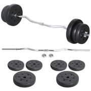 Alden Design 55lb Barbell Dumbbell Exercise Dumbbell Strength Training Equipment Weights Curl Bar for Home,Black