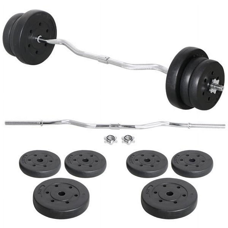 Walmart curl bar with weights hotsell