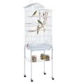 thumbnail image 1 of Alden Design 62.4"H Metal Rolling Mid-Size Bird Cage with Detachable Stand, White, 1 of 8