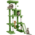 thumbnail image 1 of Alden Design 63″H Cat Tree Scratching Posts Cat Tower for Kittens Indoor, Green, 1 of 10