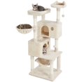 thumbnail image 1 of Alden Design 64.5"H Multi-level Cat Tree Tower with Condos and Perches, Beige, 1 of 11