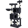 thumbnail image 1 of Alden Design 64.5"H Multi-level Cat Tree Tower with Condos and Perches, Black, 1 of 10