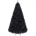thumbnail image 1 of Alden Design 6FT Hinged Fir Artificial Christmas Tree with Foldable Stand, Black, 1 of 10