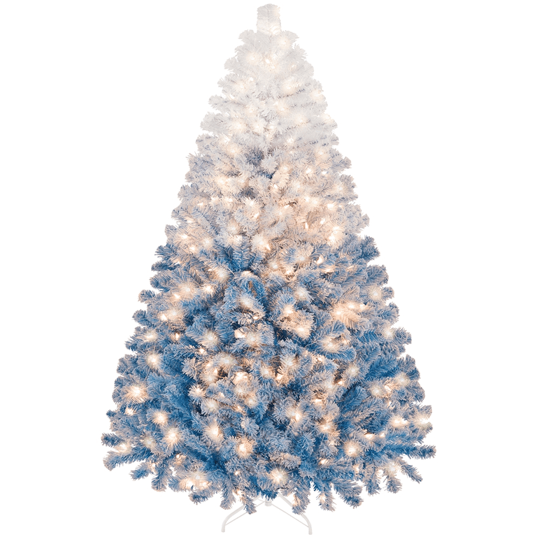 Free Shipping! Alden Design 7.5 FT Artificial Snow Flocked