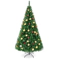 thumbnail image 1 of Alden Design 7.5 Ft Hinged Spruce Artificial Christmas Tree with Foldable Stand, Green, 1 of 9