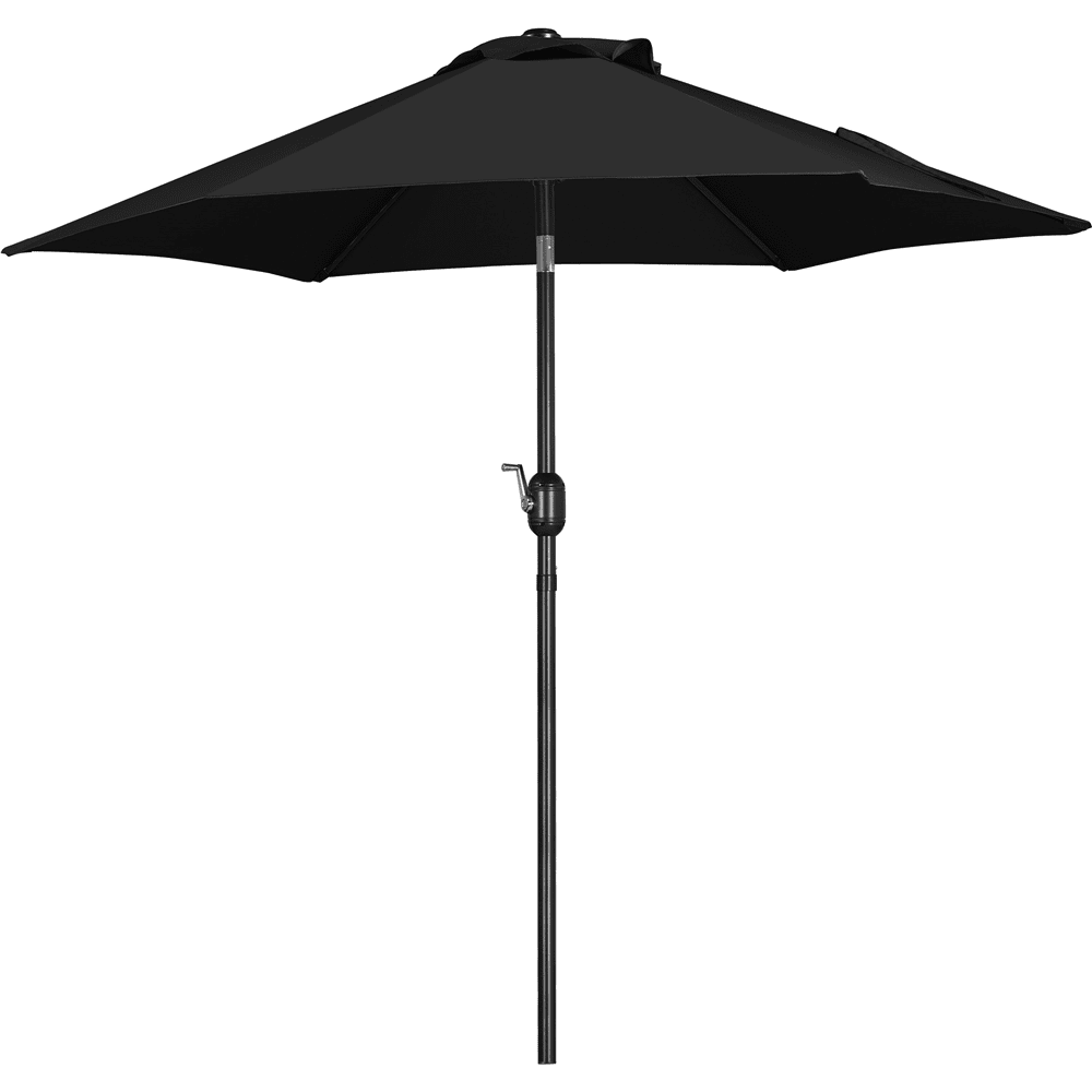 Alden Design 7.5ft Patio Umbrella With 6 Ribs Push Button Tilt And 