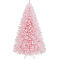 thumbnail image 1 of Alden Design 7.5Ft Pre-lit Artificial Christmas Tree with Foldable Stand, Pink, 1 of 9