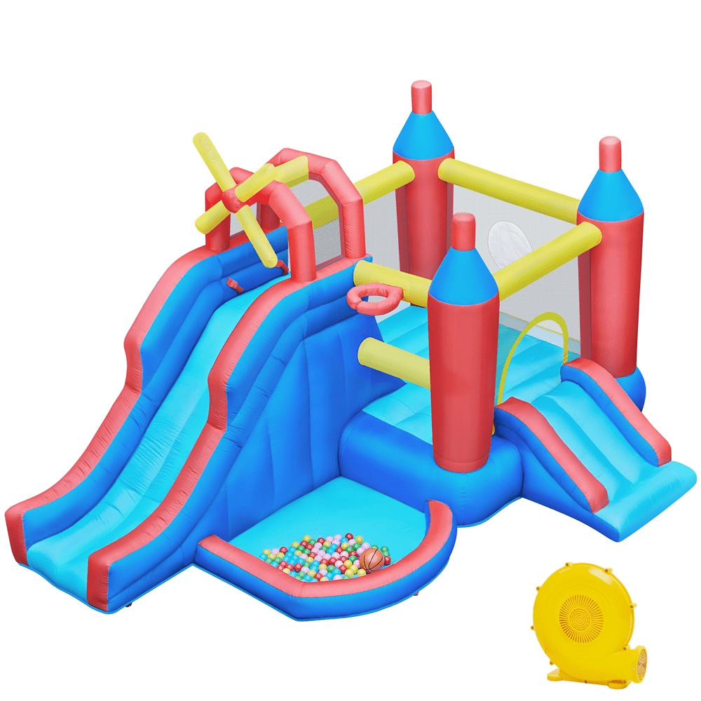 Alden Design 7-in-1 Inflatable Bounce House Combo with Blower and Storage Bag