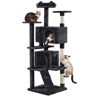 Smile Mart Large Cat Tree in Cat Trees Black Walmart