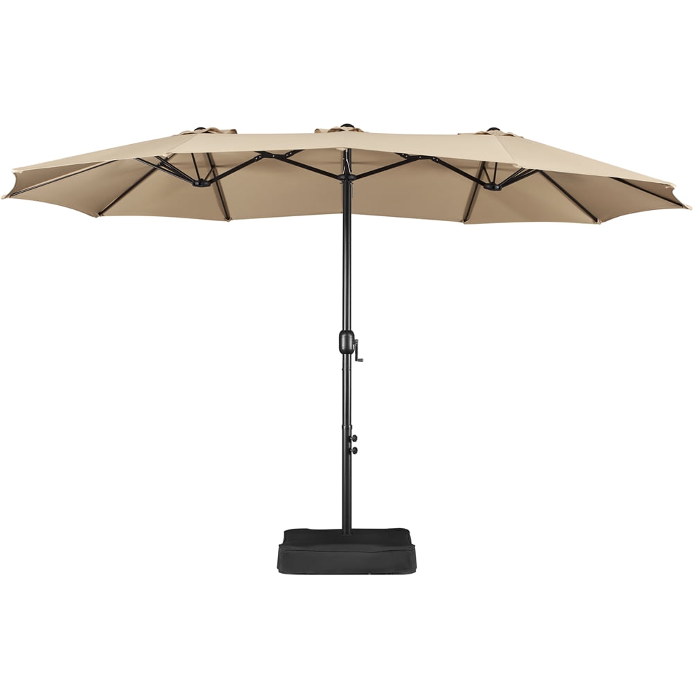 Alden Design 8" Solid Print Decagon Market Patio Umbrella, UV Resistant