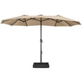 thumbnail image 1 of Alden Design 8" Solid Print Decagon Market Patio Umbrella, UV Resistant, 1 of 10