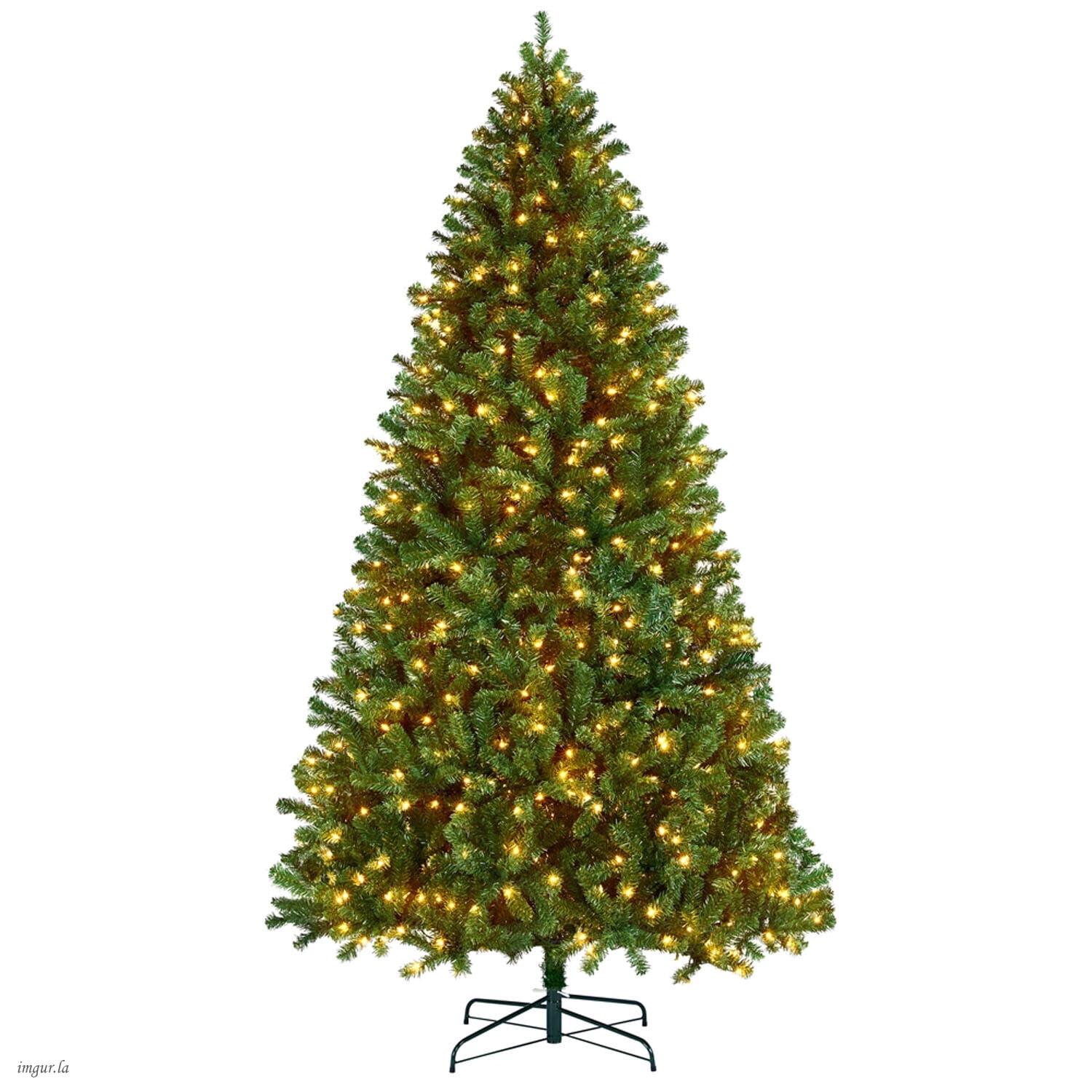 Alden Design 9FT Artificial Pre-lit Christmas Fir Tree with Foldable Stand and 850 LED Warm Lights,Green
