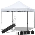 thumbnail image 1 of Alden Design Adjustable 10' x 10' Commercial Pop-up Canopy with Wheeled Carry Bag, White, 1 of 11