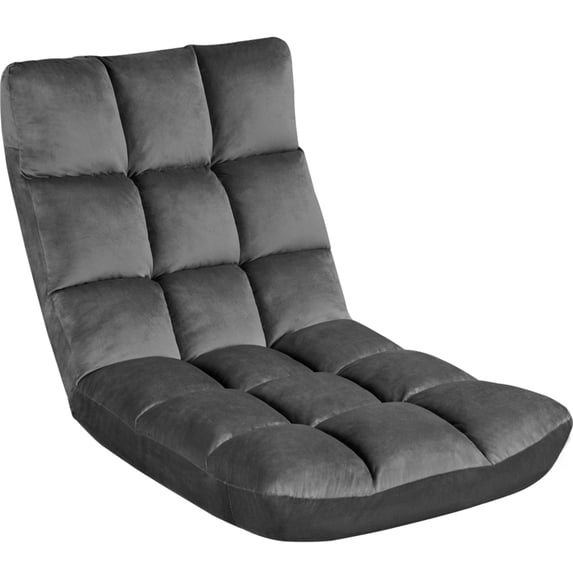 Alden Design Floor Sofa Chair with 14 Adjustable Positions, Gray