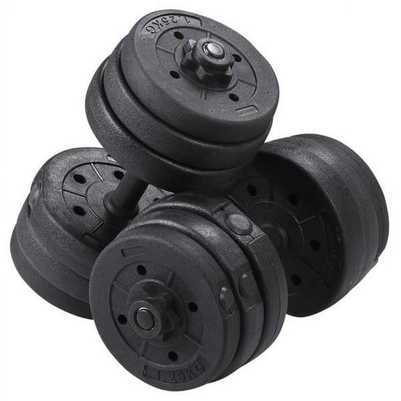 Alden Design Adjustable Dumbbell Set for Home and Gym Exercise, Black, 44 Lb