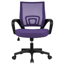 Alden Design Adjustable Mid Back Mesh Swivel Office Chair with Armrests, Purple