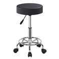 thumbnail image 1 of Alden Design Adjustable PU Salon Spa Stool with Wheel for Tattoo/Massage, Black, 1 of 9