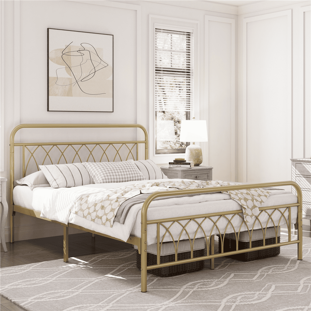 Gold bed frame walmart deals