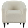 thumbnail image 1 of Alden Design Barrel Accent Chair Polyester Boucle Upholstery, Ivory, 1 of 6