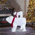 Alden Design Christmas Polar Bear Decorations with LED Lights, Set of 2