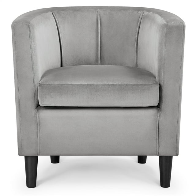 Alden Design Contemporary Barrel Accent Chair, Gray Velvet - Walmart.com