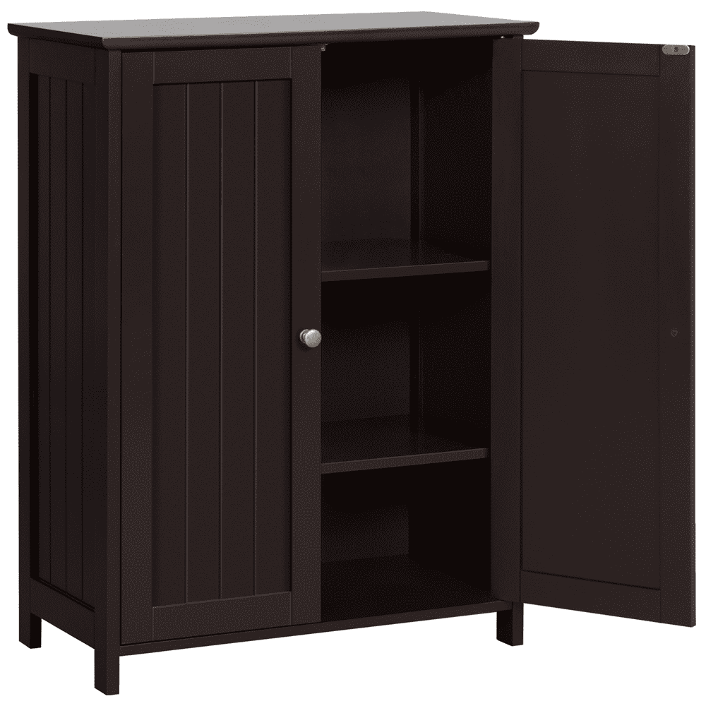 Alden Design Contemporary Storage Cabinet with 2 Doors and 2 Adjustable Shelves, Espresso