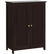 Alden Design Contemporary Storage Cabinet with 2 Doors and 2 Adjustable Shelves, Espresso