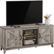 Alden Design Farmhouse Storage TV Stand for TVs up to 65", Gray
