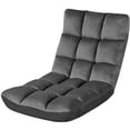 thumbnail image 1 of Alden Design Floor Folding Gaming Sofa with 14 Adjustable Positions, Gray, 1 of 10