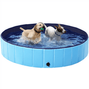 Alden Design 55.1" Pet Swimming Pool for Dogs and Cats, Blue