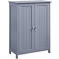 thumbnail image 1 of Alden Design Free Standing Storage Cabinet with Doors and Adjustable Shelves, Gray, 1 of 10