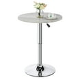 thumbnail image 1 of Alden Design Height Adjustable Pub Round Table 360° Swivel for Bistro Café Home Bar, Gray, 1 of 9