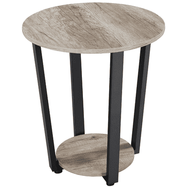 Alden Design Industrial Side Table for Livingroom, Grey
